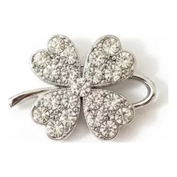 Přívěsek Čtyřlístek pro štěstí s krystaly - Přívěsek na řetízek