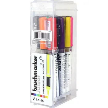 Sada fixů Karin Brushmarker Junior, 11 barev + blender