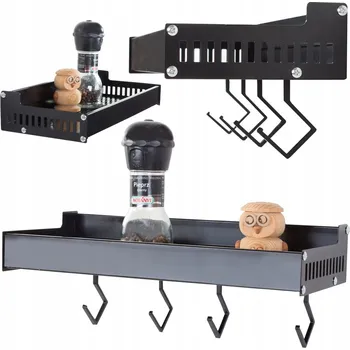 police KUCHYŇSKÁ ZÁVĚSNÁ POLICE NA ZEĎ NA KOŘENÍ S VĚŠÁKEM