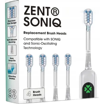 Náhradní hlavice k elektrickému kartáčku ZENT SoniQ 2.0 Náhradní Hlavice k zubnímu kartáčku 4 ks