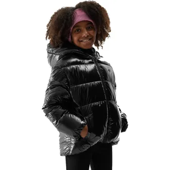 Dívčí bunda 4F JUNIOR-DOWN JACKET-JAW23TDJAF267-21S-BLACK Černá 146