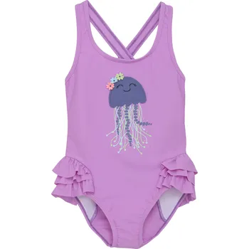 Dívčí plavky Dívčí plavky COLOR KIDS-Swimsuit W. Application-6820-Iris Orchid Fialová 116