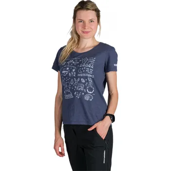Pánské tričko Dámské turistické triko s krátkým rukávem NORTHFINDER-AMIE-464bluenights Modrá S