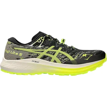 Pánská sportovní obuv Pánská běžecká trailová obuv ASICS-Fuji Lite 5 black/safety yellow Černá 45