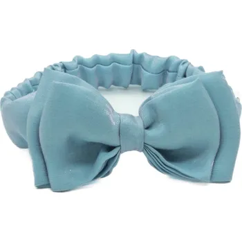 Čelenka Kojenecká čelenka s mašlí modrá měnivá