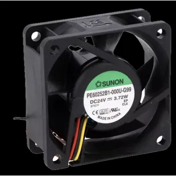 PC ventilátor Sunon DC axiální ventilátor 60×60×25 mm, 24 V DC, 44 dB PF60252B1-1000U-G99