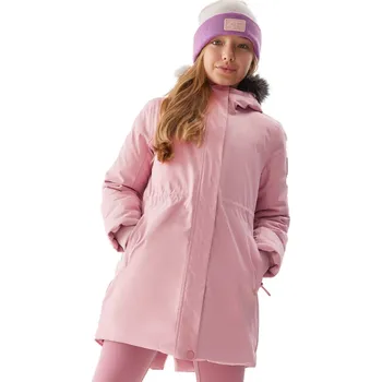 Dívčí bunda 4F JUNIOR-JACKET-JAW23TJACF106-56S-LIGHT PINK Růžová 164