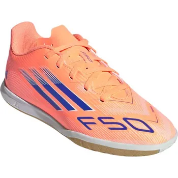 Kopačky Chlapecké fotbalové kopačky halové ADIDAS-F50 Club Jr IC beam orange/lucid blue/cloud white Oranžová 35,5