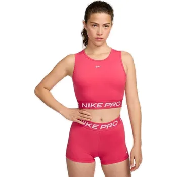 Dámské tréninkové triko s krátkým rukávem NIKE PRO-DF 365 CROP TANK-629 ASTER PINK/WHITE Růžová S