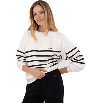 Dámské oblečení Dámská mikina VOLCANO-MUSE-101-CREAM Béžová XS