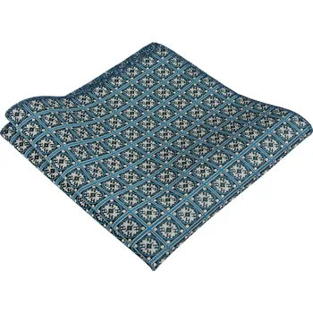 Látkový kapesník Petrolejově modrý pánský kapesníček s moderním geometrickým vzorem