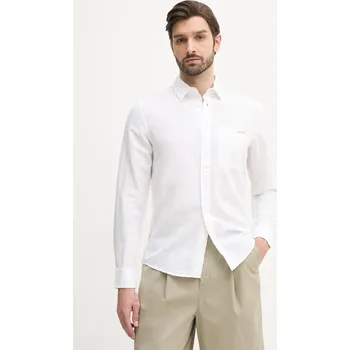 Pánská košile Lněná košile Calvin Klein Jeans J30J327295 bílá 00X, vel. L