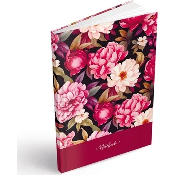 Zápisník Záznamová kniha A4 100 listů, linka, květy