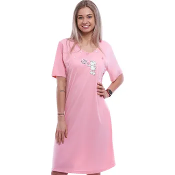 Dámská noční košile Nádherná růžová dámská košilka s ovečkou 1C3904 růžová xxxl