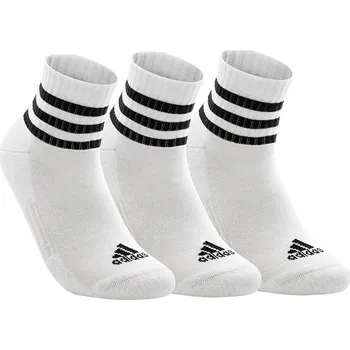 Pánské ponožky Ponožky ADIDAS-3S C SPW MID 3P WHITE/BLACK Bílá 46/48