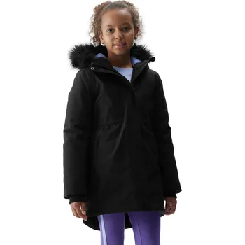 Dívčí bunda 4F JUNIOR-JACKET-JAW23TJACF106-21S-BLACK Černá 152