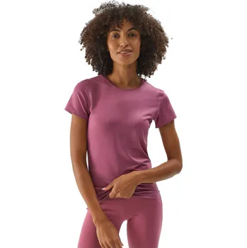 Dámské oblečení Dámské tréninkové triko s krátkým rukávem 4F-TSHIRT FNK-WAW24TFTSF1011-53S-DARK PINK Růžová L