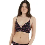 Dámské plavky vrchní díl FUNDANGO-Sahara V-neck Cami Top-358-flower power Černá S