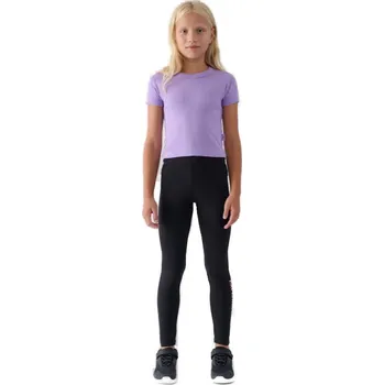 Dívčí oblečení Dívčí legíny 4F JUNIOR-TIGHTS-JWAW24TTIGF172-21S-BLACK Černá 158