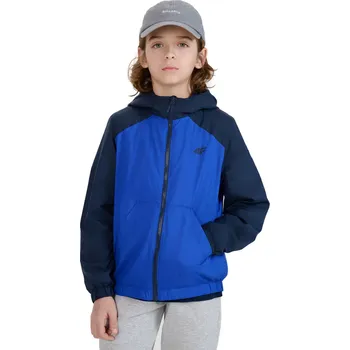 Dívčí bunda Chlapecká bunda s kapucí 4F JUNIOR-JACKET-JWSS25TJACM185-36S-BLUE Modrá 146