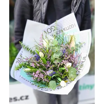 umělá květina Kytice Fialový hyacint