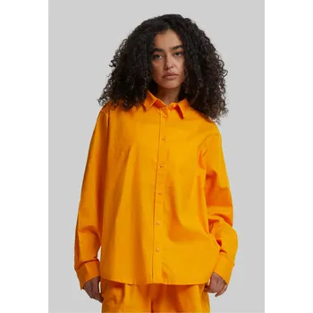 Dámské oblečení Dámská lněná košile oversized mango Urban Classics oranžová 2821789