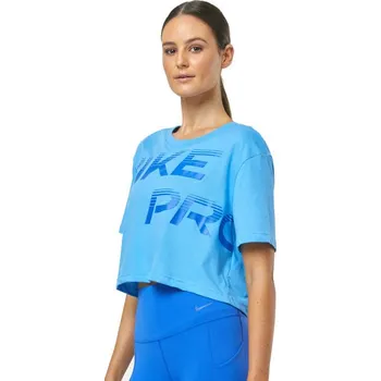 Dámské tričko Dámské tréninkové triko s krátkým rukávem NIKE PRO-W GRX SS-FQ4985-412-UNIVERSITY BLUE Modrá M
