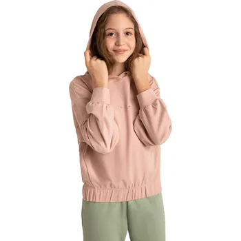 Pánská mikina Dívčí mikina s kapucí VOLCANO- B-MILEY JUNIOR 414 PINK LIGHT Růžová 122/128