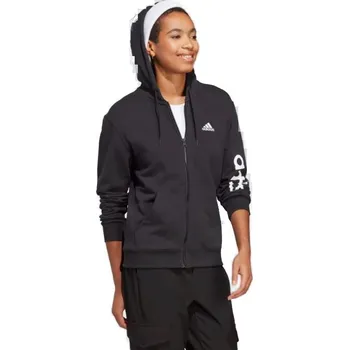 Dámská mikina Dámská mikina se zipem ADIDAS-W LIN FT FZ HD-IC6863-Black Černá XS
