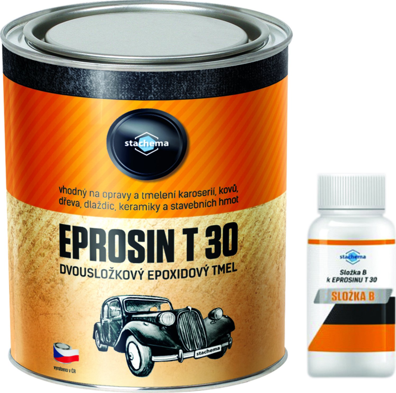 Stachema Eprosin T-30 epoxidový tmel na opravy karoserií + tvrdidlo, 400 g