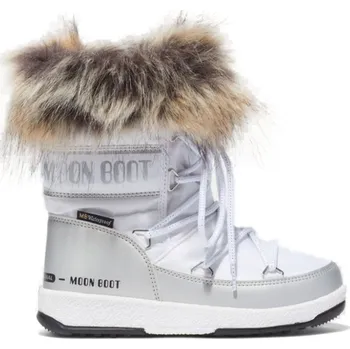 Dámská móda Dívčí kotníkové zimní boty MOON BOOT-JR GIRL MONACO LOW, 001 white/silver Bílá 36