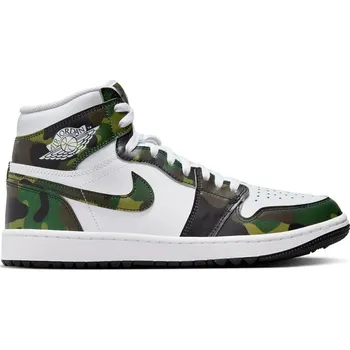 Pánská vycházková obuv NIKE-Golf Air Jordan 1 High Golf white/legion green/black Bílá 41