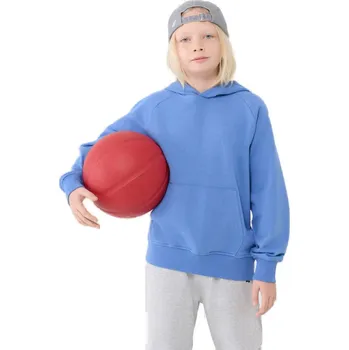 Pánská mikina Chlapecká mikina s kapucí 4F JUNIOR-SWEATSHIRT M1712-34S-LIGHT BLUE Modrá 152