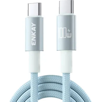 ENKAY 129876 ENKAY PD100 Rychlonabíjecí USB-C kabel 100W 2m modrý