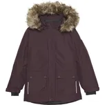 Dětská bunda COLOR KIDS-Parka W. Fake Fur, fudge 741154.6546 Hnědá 164