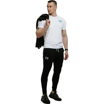 Pánská móda Pánské triko s krátkým rukávem UNDER ARMOUR-UA Color Block Logo&nbsp;?LC-WHT Bílá M