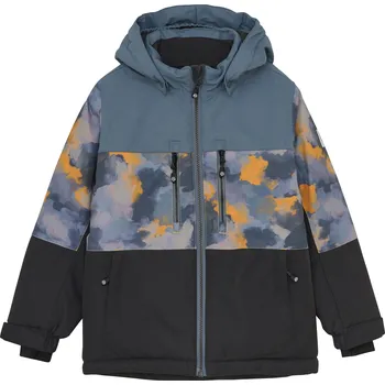 Chlapecká bunda Chlapecká lyžařská bunda COLOR KIDS-Ski Jacket - Colorblock -7842-Stormy Weather Šedá 134