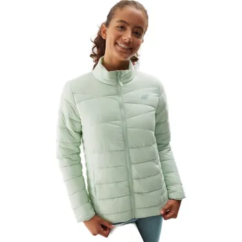 Dívčí bunda Dívčí bunda 4F JUNIOR-DOWN JACKET-JAW23TDJAF219-42S-LIGHT GREEN Zelená 158
