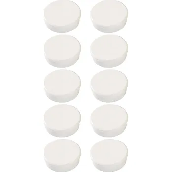 Dekorativní magnet DAHLE 95538 magnet bílý 38 mm – extra silný s ochranným krytem, balení 10 ks