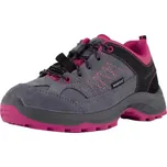 Juniorská nízká turistická celokožená obuv WITEBLAZE-PULS LOW GIRL Šedá 36