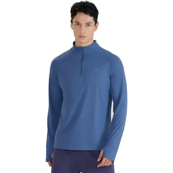 Pánské běžecké tričko s dlouhým rukávem 4F-LONGSLEEVE FNK-WSS25TFLOM327-32S-DENIM Modrá S
