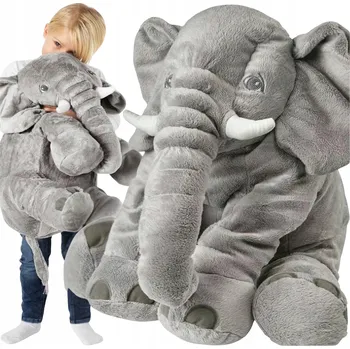 plyšák Slon Plyšový Velký Plyšový Mazlíček Přítulníček Slon Medvídek Polštář Měkký 60 cm