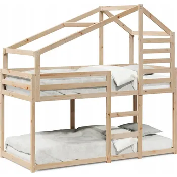 Postel VidaXL 3281972 Patrová postel 95,5 x 195,5 cm hnědá