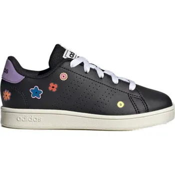 Dámská tenisová obuv Dívčí rekreační obuv ADIDAS-Advantage core black/core black/violet fusion Černá 37 1/3