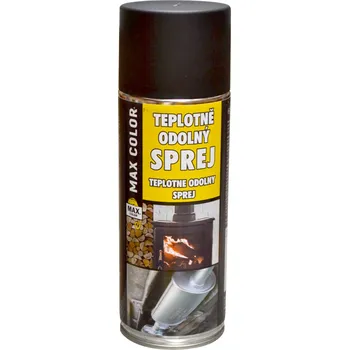 Barva ve spreji Max Color žáruvzdorná barva 300 °C, černá, 400 ml