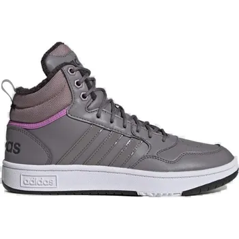 Dámská treková obuv Dámské kotníkové zimní boty ADIDAS-Hoops 3.0 Mid WTR tracy grey/tracy grey/wonder red Šedá 40