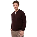 Pánská mikina se zipem VOLCANO-B-COLLEGE-403-BURGUNDY Červená S