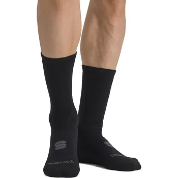 Pánské ponožky Cyklistické ponožky SPORTFUL-Merino wool 18 socks, black anthracite Mix 36/39