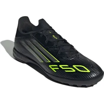 Turfy Pánské fotbalové kopačky turfy ADIDAS-F50 League M TF core black/iron metallic/lucid lemon Černá 46 2/3