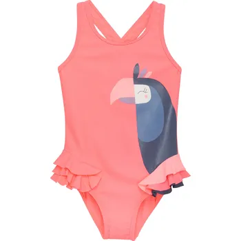 Dívčí plavky Dívčí plavky COLOR KIDS-Swimsuit W. Application, neon coral Oranžová 140